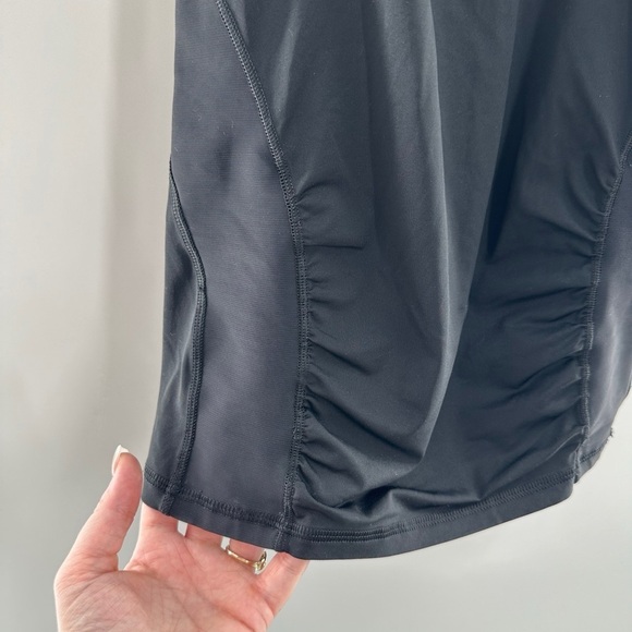 Athleta Workout Razorback Black Tank Top with Ruched Sides - Picture 3 of 6